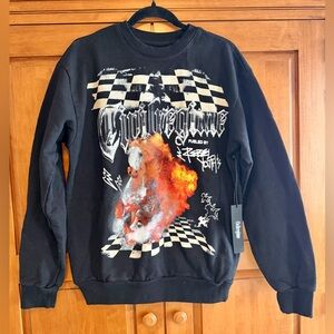 NWT Civil Regime “Off To The Races” V2 Crewneck Sweatshirt Small